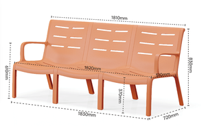 USA DELIVERY Durable Modern Outdoor Patio Sofa <b>Set</b> | in Stock <b>Plastic</b> Furniture for Villa & Commercial Use - Product Image 4