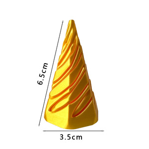 Juguete antiestrés en forma de cono, de plástico impreso en 3D, portátil, para niños y adultos, 6,5 cm de altura, base de 3,5 cm - Product Image 1