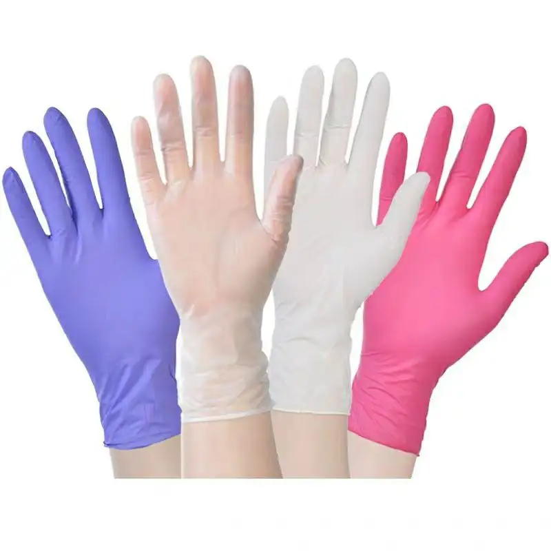 Best selling powdered free certification disposable cleaning chemical exam lab hand nitrile gloves for commercial use