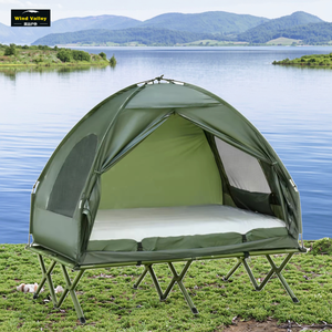 <span class=keywords><strong>Lit</strong></span> <span class=keywords><strong>de</strong></span> camping surélevé pliable Wind Valley pour 2 personnes, une chambre, quatre saisons, en tissu Oxford imperméable, tente-<span class=keywords><strong>lit</strong></span> simple - Product Image 1