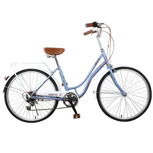 Lassic-bicicleta de carretera con marco de acero para mujer, <span class=keywords><strong>bici</strong></span> de marca de 7 velocidades, 26 y 28 pulgadas - Product Image 3