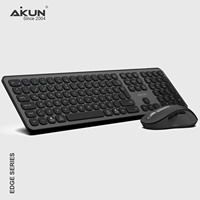 Aikun BT8333X Inalámbrico Delgado para 5.0 y 2.4GHz Combo Ultrafino, Compatible con Windows, Listo para Oficina, Conecta 4 Dispositivos, Fácil Cambio