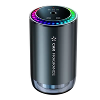 Nouveauté : diffuseur d'arômes intelligent pour voiture à 3 modes, en alliage d'aluminium noir, avec capacité de parfum liquide, intérieur de voiture frais