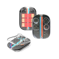 Étui transparent en cristal pour Nintendo Switch 2 Joy Pad Con, coque de protection magnétique avec étui de rangement pour cartes de jeu