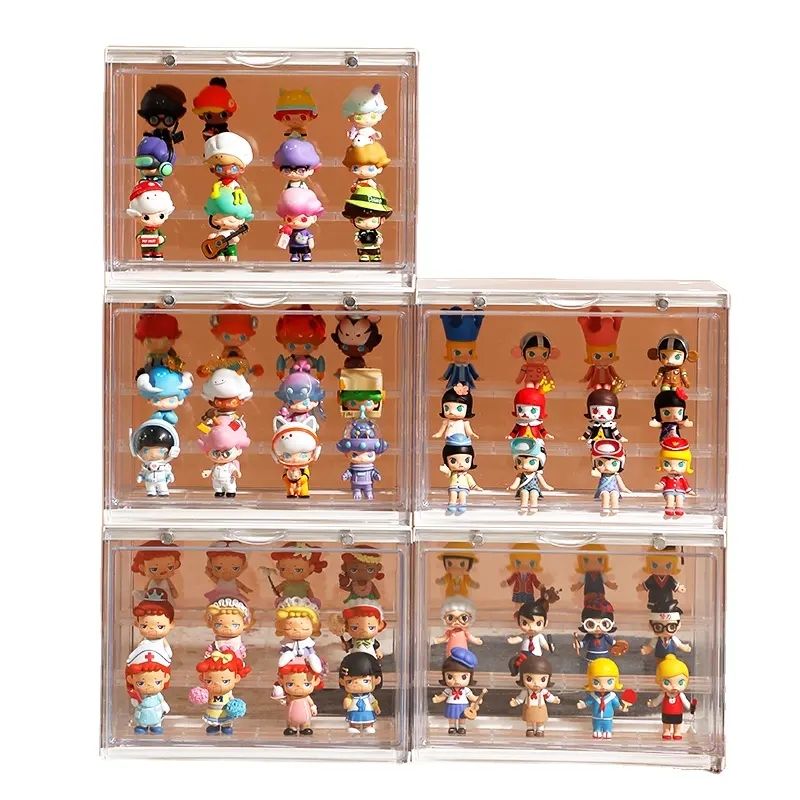 AU CAT ZH861 Acrylic Display Rack Organizer Storage Boxes Dustproof for Figure Display Any Toys and Mini Figure