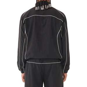 ホワイトパイピング通気性プラスサイズ春軽量ジッパーポケット2ピースセットウインドブレーカートラックスーツ男性用 - Product Image 6