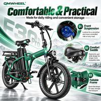 QMWHEEL F30 Pro 英国库存电动自行车 20 英寸电动折叠自行车 250W 48V 45Ah 长距离折叠电动自行车批发