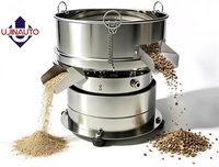 Unité de tamisage oscillante mini-rond multi-niveaux pour la purification et la calibrage des particules en poudre, à usage de recherche