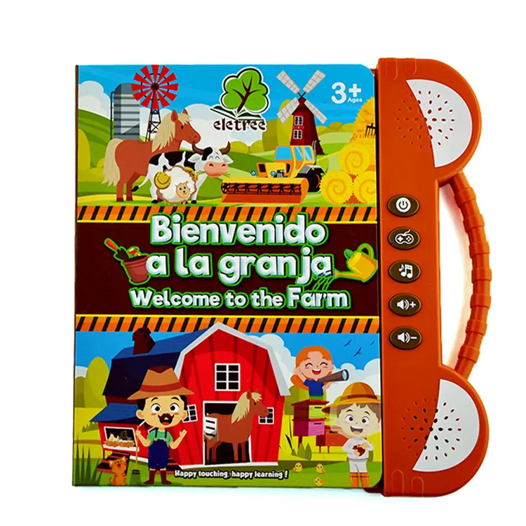 Enfants Électronique 100 Mots Lettres Espagnol Anglais Apprentissage Livres Parlants Grandir Apprentissage Précoce Machine Jouet