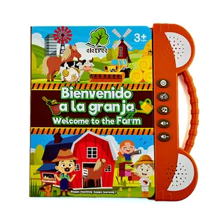 Niños electrónico 100 palabras letras español inglés aprendizaje libros parlantes crecimiento máquina de Aprendizaje Temprano juguete