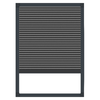 Persianas Enrollables Manuales Inalámbricas con Marco, Aislamiento Térmico de Poliéster, Persianas Integradas para Ventanas de Dormitorio, Opacas