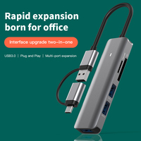 Adaptador Hub USB-C Delgado de Alta Calidad 4 en 1 a 4 Puertos USB-A, Multiport 5Gbps USB 3.0 OTG
