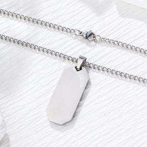 สร้อยคอจี้สแตนเลสกันน้ำ ชุบทอง 18K PVD สลักชื่อตามสั่ง สร้อยคอป้ายชื่อเปล่าสำหรับธุรกิจหรือเป็นที่ระลึก - Product Image 5