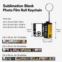 Sublimations-Blanko-Kunststoff-Fotofilmrolle Schlüsselanhänger Bedruckbarer Erinnerungskamera-Schlüsselring Wärmeübertragung DIY Jubiläumsgeschenk