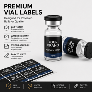 Étiquettes personnalisées pour flacons de 3 ml et 10 ml, impression dorée, encre métallisée, autocollant haute résolution - Product Image 4