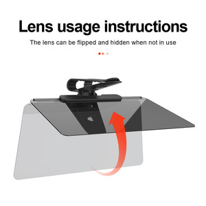 Pare-soleil de voiture rétractable anti-éblouissement avec miroir, en ABS durable, pour conducteur, protection UV quotidienne, style minimaliste - Product Image 4