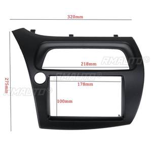 LHD 2 Din Fascia Radio Dvd Stereo Cd Panel Dash <b>Mounting</b> Installation Trim Kit Face <b>Frame</b> Bezel <b>with</b> Wire Harne for Honda Civic - Product Image 6