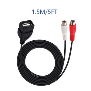 Cao Cấp 1.5M <span class=keywords><strong>USB</strong></span> 2.0 Nữ Để Dual RCA Nữ <span class=keywords><strong>AV</strong></span> Cable Với Vàng-Mạ Kết Nối Cho TV Set Top Box/DVD Máy Nghe Nhạc Kết Nối - Product Image 5