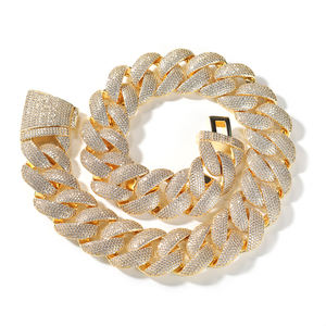 UWIN 28mm 큰 얼음 쿠바 체인 마이애미 쿠바 링크 체인 목걸이 남성용 두꺼운 목걸이 쿠바 쿠바 인 28mm - Product Image 4