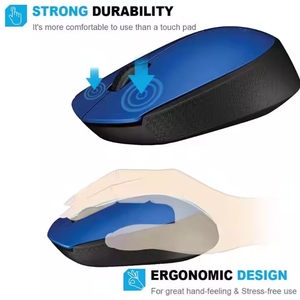 Ratón inalámbrico original <span class=keywords><strong>Logitech</strong></span> M170, 2,4 Ghz, 1000 Dpi, 3 botones, rueda bidireccional, ratón para juegos con Nano receptor para ordenador <span class=keywords><strong>Pc</strong></span> - Product Image 3