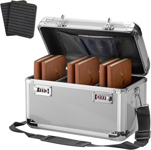 Boîte de rangement en alliage d'aluminium <span class=keywords><strong>avec</strong></span> serrure à code, pour médicaments, argent liquide, téléphone, objets de valeur, à l'épreuve des enfants, réutilisable, étanche, portable - Product Image 1