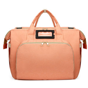 Bolsa de lujo de almacenamiento de viaje bebé mamá pañal bolsa portátil plegable mamá bolsa mochila con cambiador cama - Product Image 5