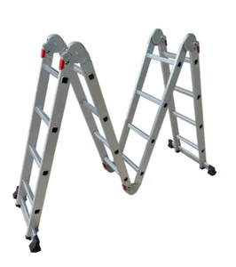 Scala Pieghevole <span class=keywords><strong>PULETE</strong></span> a 12 Gradini, 3,46m, Multifunzione in Alluminio ad Alta Resistenza, Capacità di Carico 150KG, Garanzia di 3 Anni - Product Image 5