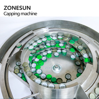 ZONESUN ZS-XG440E自動ミルクジュースビールワイングラスボトルメタルクラウンキャップ圧着キャッピングマシン