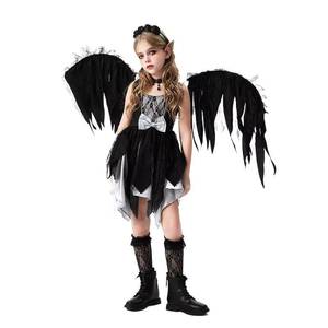 Disfraz de Ángel Negro para Niñas, Vestido con Alas para Halloween, Cosplay, Carnaval, Fiesta, Actuación - Product Image 6