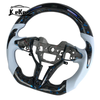 Volant sport à fond plat en fibre de carbone forgée et cuir LED pour Hyundai Elantra N - Ajustement parfait