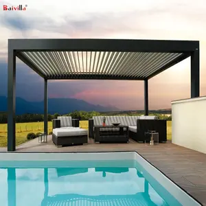 Praktische Hete Verkoop Waterdichte Lamellen Pergola Aluminium Outdoor Luifel Bogen Arbours Pergola 'S