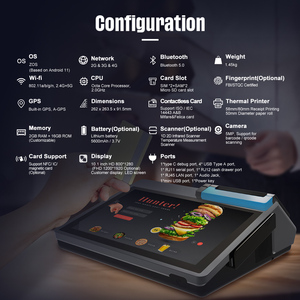 Z100 Smart Desktop POS Terminal with Touch Screen Dual Display Integrated <b>Scanner</b> and Thermal Printer All in One POS Device - Product Image 2