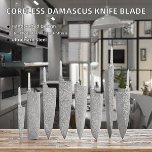 Lames de couteau de chef en acier Damas sans noyau, personnalisées, 110 couches, faites à la main, ambidextres, jusqu'à 3,9 pouces, sans manches - Product Image 2