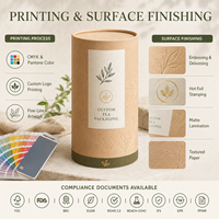 Tube en papier kraft certifié sur mesure avec option de doublure de qualité alimentaire OEM pour thé, snacks, bonbons – Certifié BRC