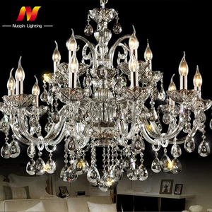 Các Nhà Sản Xuất Tùy Chỉnh Chiếu Sáng Khách Sạn Đám Cưới Dự Án Mặt Dây Chuyền Đèn Retro Vàng Lớn Nến Thủy Tinh Đèn Chùm - Product Image 4