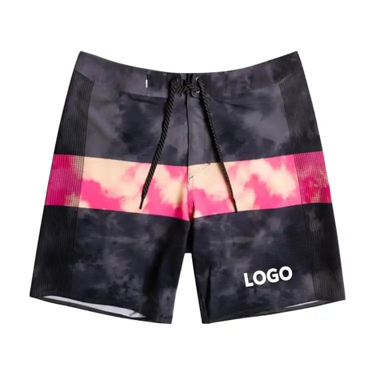 Groothandel Sublimatie Zwart Junioren Quick Dry Custom Logo Board Shorts Swim Shorts