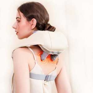 Best Seller Shoulder and <b>Neck</b> Massager Portable Massage <b>Pillow</b> Heating Shiatsu Office Home <b>Travel</b> - Product Image 1
