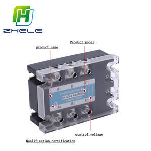 Cao-Chất Lượng Ba-Giai Đoạn Chuyển Tiếp Trạng Thái Rắn SSR-200A AC Để AC Chuyển Tiếp Trạng Thái Rắn 70-280VAC Để 24-480VAC MJGX-3A48200A - Product Image 2