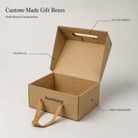 Boîte à chaussures pliable personnalisée en gros avec poignée, en carton ondulé imprimé, doublée d'éponge et gaufrée, pour l'expédition