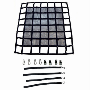 Filet de contrôle de cargaison pour camion en polyester tissé et vinyle robuste de 18 oz, style moderne, anneaux en D, sangles à <span class=keywords><strong>cliquet</strong></span>, accessoires E-Track - Product Image 6