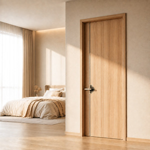 Puerta Interior Minimalista de Madera Sólida con Acabado de Superficie, Apertura Manual, Puerta de Dormitorio con Aislamiento Acústico - Product Image 1