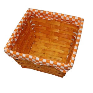 Factory Customized Woven Bamboo Festival <strong>Gift</strong> <strong>Basket</strong> Bamboo Storage Display <strong>Basket</strong> Bamboo <strong>Easter</strong> Decoration <strong>Basket</strong> with Liner - Product Image 5