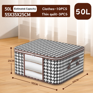 Sac de rangement pour literie de 75 L, sac de rangement pour armoire à fermeture éclair, solution d'organisation pour draps et vêtements pour la maison, pour draps et édredons - Product Image 5