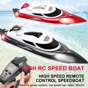 SJY-HJ809 Barco de Carreras a Control Remoto de Alta Velocidad de 35 km/h y 2.4 GHz, Construcción Metálica, Control de 4 Canales, Resistente al Agua, Refrigeración por Agua - Product Image 4