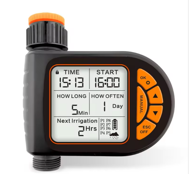 LCD Automatic Irrigation Controller 8-Program IP68 Digital Water Timer Effective Irrigation for Garden and Agriculture