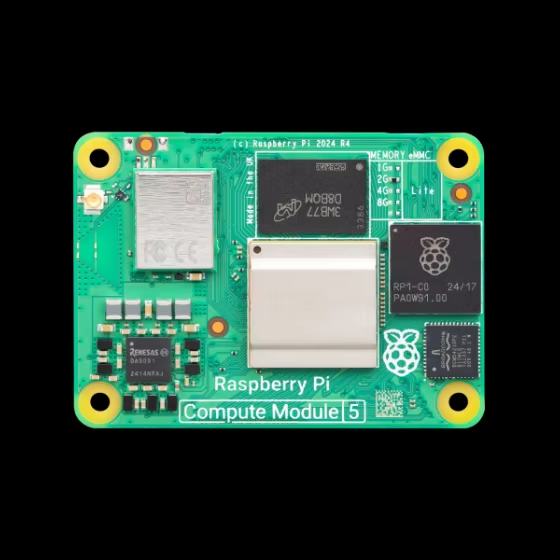 Raspberry Pi Compute Module 5 - 8GB RAM 32GB EMMC 2.4/5.0GHz Wi-Fi & blvetooth 5.0 CM5108032 D208