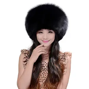 Winter Faux Fox Fur Skullies Beanie Hat For Men Women Cossack Russian Style