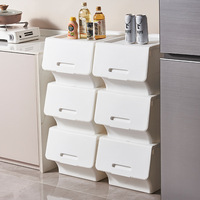 CHPP01 Organisateur de jouets pour enfants, boîte de rangement en plastique avec couvercle rabattable pour enfants, boîte de rangement pour le salon, pour les collations, les jouets, les articles divers