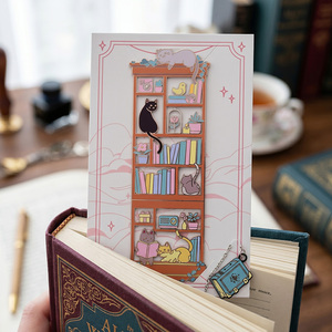 Segnalibri in Metallo con Logo Smaltato Colorato a Forma di Gatto, Design Fantasioso per Lettori e Bibliotecari - Product Image 3