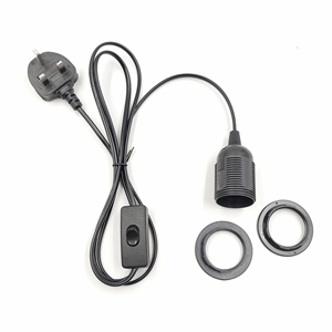 Enchufe Integrado del Reino Unido con Interruptor de Botón 303, Portalámparas <span class=keywords><strong>E27</strong></span> de Anillo Simple/Doble - Product Image 4